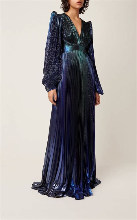 givenchy pleated metallic dress|givenchy maxi dress.